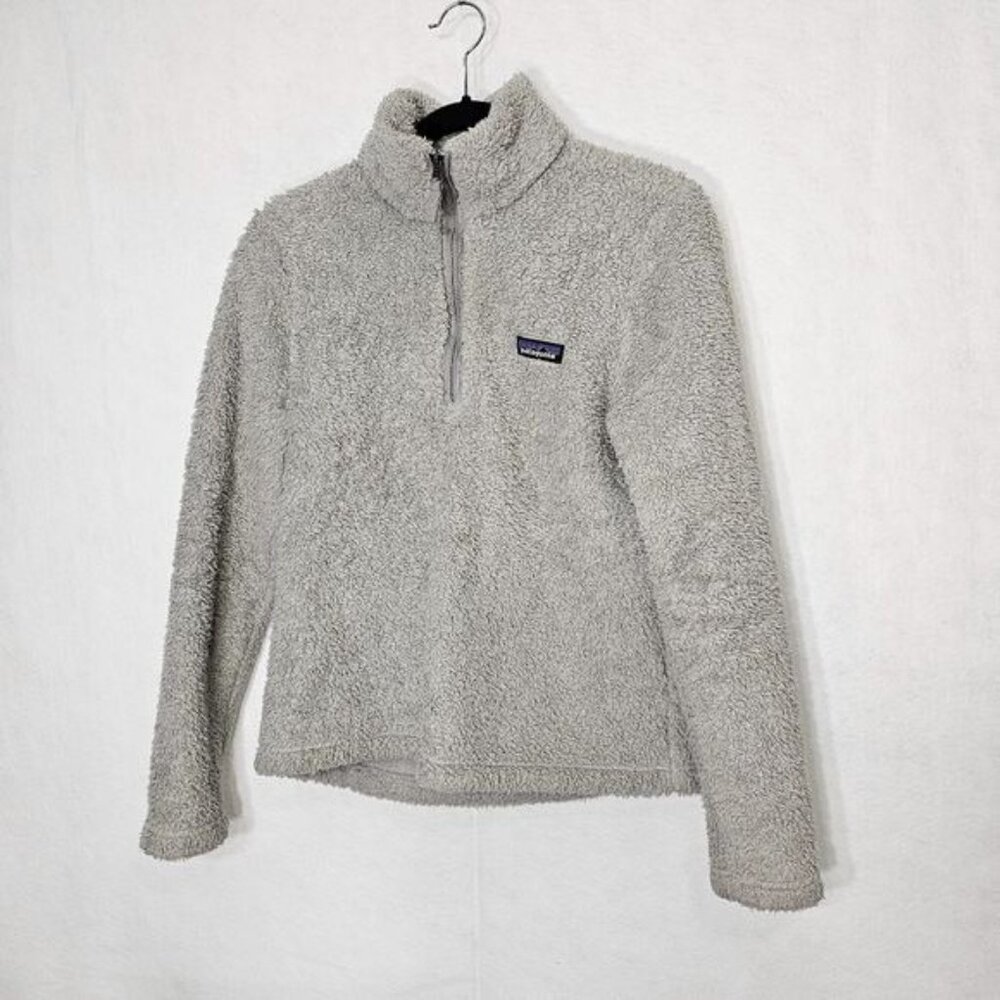 Patagonia Grey Fleece Quarter Zip Pullover Sweatshirt Small